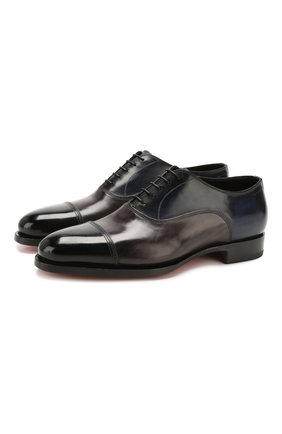 Мужские кожаные оксфорды SANTONI темно-синего цвета по цене 69800 руб., арт. MCSH15581MC1HTRGN56 | Фото 1 Мужские кожаные оксфорды SANTONI темно-синего цвета, арт. MCSH15581MC1HTRGN56 | Фото 1