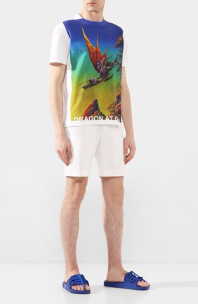 Мужские шлепанцы DOLCE & GABBANA синего цвета по цене 22100 руб., арт. CS1751/AJ942 | Фото 2 Мужские шлепанцы DOLCE & GABBANA синего цвета, арт. CS1751/AJ942 | Фото 2