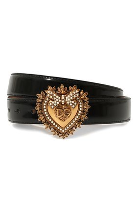 Женский кожаный ремень DOLCE & GABBANA черного цвета по цене 35550 руб., арт. BE1352/A1037 | Фото 1 Женский кожаный ремень DOLCE & GABBANA черного цвета, арт. BE1352/A1037 | Фото 1