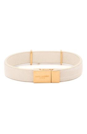 Женская кожаный браслет SAINT LAURENT белого цвета по цене 19950 руб., арт. 559355/05B3J | Фото 2 Женская кожаный браслет SAINT LAURENT белого цвета, арт. 559355/05B3J | Фото 2