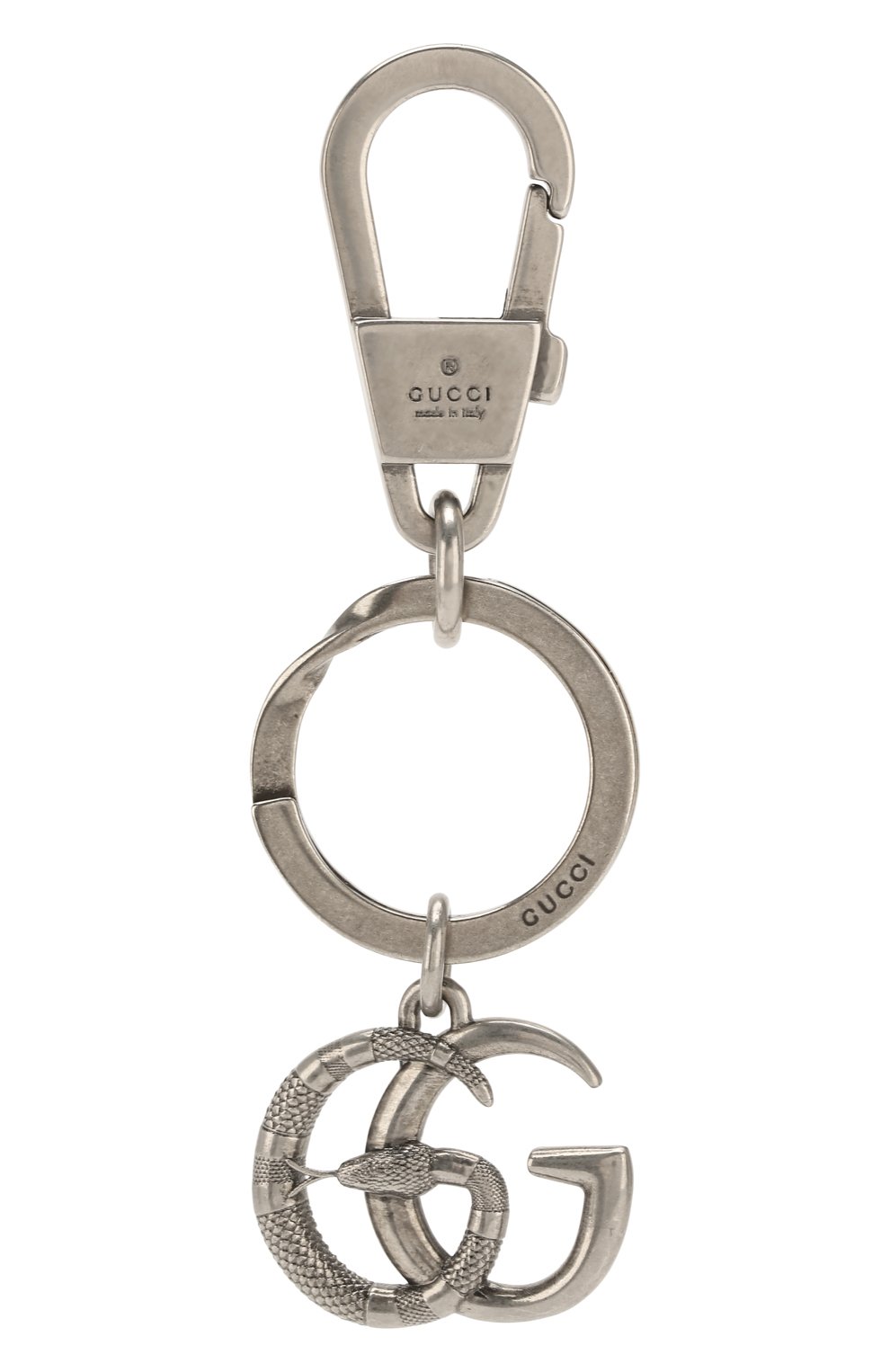 Мужской брелок GUCCI серебряного цвета, арт. 495422/J160N | Фото 1