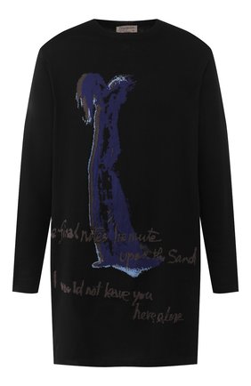 Мужской хлопковый свитер YOHJI YAMAMOTO черного цвета по цене 45600 руб., арт. HN-K15-099 | Фото 1 Мужской хлопковый свитер YOHJI YAMAMOTO черного цвета, арт. HN-K15-099 | Фото 1