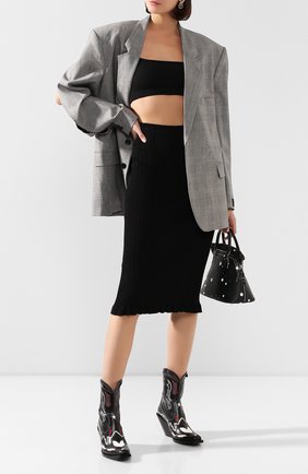 Женская юбка ACNE STUDIOS черного цвета по цене 27050 руб., арт. AF0116/W | Фото 2 Женская юбка ACNE STUDIOS черного цвета, арт. AF0116/W | Фото 2