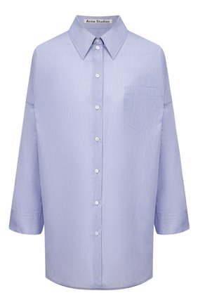 Женская хлопковая рубашка ACNE STUDIOS голубого цвета по цене 24600 руб., арт. AC0210/W | Фото 1 Женская хлопковая рубашка ACNE STUDIOS голубого цвета, арт. AC0210/W | Фото 1