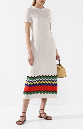 Женское платье-миди M MISSONI белого цвета по цене 58450 руб., арт. 2DG00386/2K005G | Фото 2 Женское платье-миди M MISSONI белого цвета, арт. 2DG00386/2K005G | Фото 2