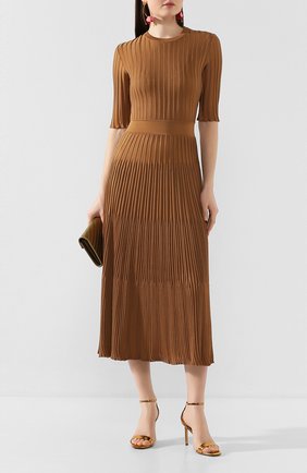 Женское платье из вискозы CASASOLA коричневого цвета по цене 124500 руб., арт. DRS-C-TULLIA/VISC0SE | Фото 2 Женское платье из вискозы CASASOLA коричневого цвета, арт. DRS-C-TULLIA/VISC0SE | Фото 2