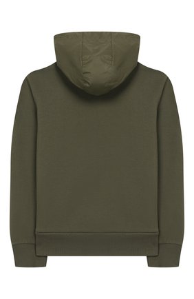 Детский хлопковая толстовка MONCLER хаки цвета по цене 32050 руб., арт. F1-954-8G711-20-809AG/8-10A | Фото 2 Детский хлопковая толстовка MONCLER хаки цвета, арт. F1-954-8G711-20-809AG/8-10A | Фото 2 (Материал внешний: Хлопок; Рукава: Длинные; Мальчики Кросс-КТ: Толстовка-одежда; Ростовка одежда: 10 - 11 лет | 140 - 146см, 8 лет | 128 см)