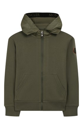 Детский хлопковая толстовка MONCLER хаки цвета по цене 35250 руб., арт. F1-954-8G711-20-809AG/12-14A | Фото 1 Детский хлопковая толстовка MONCLER хаки цвета, арт. F1-954-8G711-20-809AG/12-14A | Фото 1 (Материал внешний: Хлопок; Рукава: Длинные; Мальчики Кросс-КТ: Толстовка-одежда; Ростовка одежда: 12 лет | 152 см)
