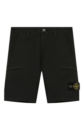 Детские хлопковые шорты STONE ISLAND темно-зеленого цвета по цене 9900 руб., арт. 7216L0512/6-8 | Фото 1 Детские хлопковые шорты STONE ISLAND темно-зеленого цвета, арт. 7216L0512/6-8 | Фото 1