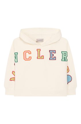 Детский хлопковое худи MONCLER белого цвета по цене 13150 руб., арт. F1-954-8G701-10-809DQ/4-6A | Фото 1 Детский хлопковое худи MONCLER белого цвета, арт. F1-954-8G701-10-809DQ/4-6A | Фото 1