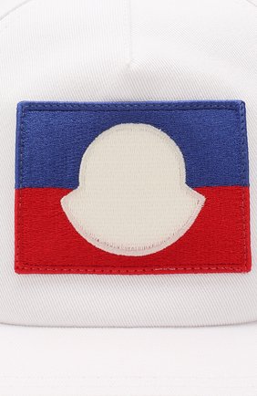 Детская хлопковая бейсболка MONCLER белого цвета по цене 12150 руб., арт. F1-954-3B704-20-04863 | Фото 3 Детская хлопковая бейсболка MONCLER белого цвета, арт. F1-954-3B704-20-04863 | Фото 3 (Материал: Текстиль, Хлопок)
