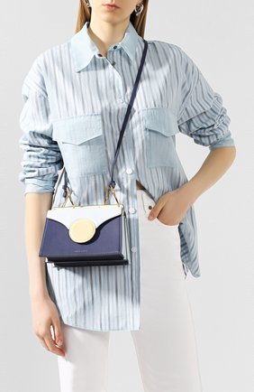Женская сумка phoebe mini DANSE LENTE голубого цвета по цене 28300 руб., арт. MINI PH0EBE/SAPHIRE/PALE BLUE | Фото 2 Женская сумка phoebe mini DANSE LENTE голубого цвета, арт. MINI PH0EBE/SAPHIRE/PALE BLUE | Фото 2