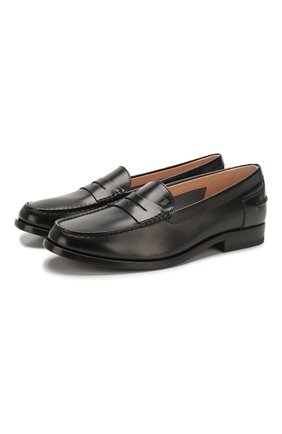 Женские кожаные пенни-лоферы TOD’S черного цвета по цене 39950 руб., арт. XXW16C00013AKT | Фото 1 Женские кожаные пенни-лоферы TOD’S черного цвета, арт. XXW16C00013AKT | Фото 1