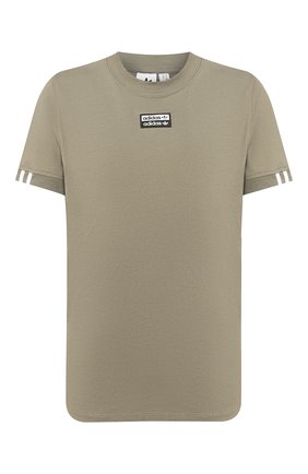 Женская хлопковая футболка ADIDAS ORIGINALS хаки цвета по цене 2320 руб., арт. FM4882 | Фото 1 Женская хлопковая футболка ADIDAS ORIGINALS хаки цвета, арт. FM4882 | Фото 1