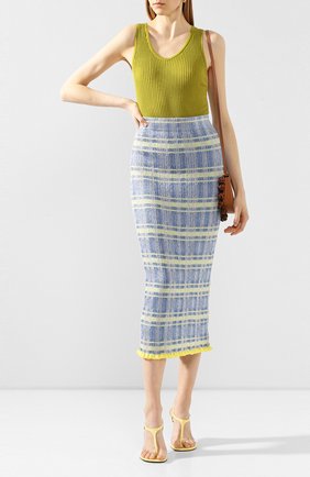 Женская юбка-миди M MISSONI голубого цвета по цене 39950 руб., арт. 2DH00130/2K005L | Фото 2 Женская юбка-миди M MISSONI голубого цвета, арт. 2DH00130/2K005L | Фото 2