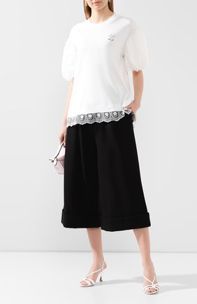 Женская хлопковая футболка SIMONE ROCHA белого цвета по цене 23150 руб., арт. TS270-10B/0553 | Фото 2 Женская хлопковая футболка SIMONE ROCHA белого цвета, арт. TS270-10B/0553 | Фото 2