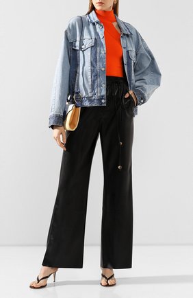 Женская джинсовая куртка MOUSSY голубого цвета по цене 36150 руб., арт. 025DSN11-1000 | Фото 2 Женская джинсовая куртка MOUSSY голубого цвета, арт. 025DSN11-1000 | Фото 2