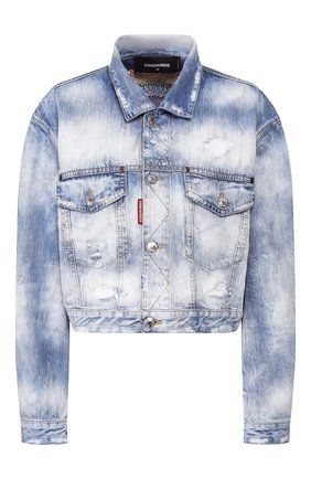 Женская джинсовая куртка DSQUARED2 синего цвета по цене 78100 руб., арт. S72AM0847/S30309 | Фото 1 Женская джинсовая куртка DSQUARED2 синего цвета, арт. S72AM0847/S30309 | Фото 1