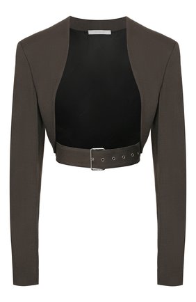 Женский жакет из вискозы PETER DO хаки цвета по цене 96850 руб., арт. PD-SS20-510/VI010-ASH | Фото 1 Женский жакет из вискозы PETER DO хаки цвета, арт. PD-SS20-510/VI010-ASH | Фото 1