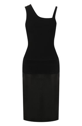 Женское платье PETER DO черного цвета по цене 140500 руб., арт. PD-SS20-316/TA014-BLK/LE003-BLK | Фото 1 Женское платье PETER DO черного цвета, арт. PD-SS20-316/TA014-BLK/LE003-BLK | Фото 1