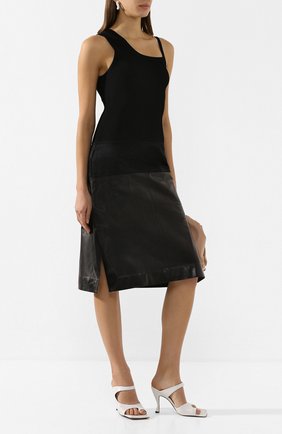 Женское платье PETER DO черного цвета по цене 140500 руб., арт. PD-SS20-316/TA014-BLK/LE003-BLK | Фото 2 Женское платье PETER DO черного цвета, арт. PD-SS20-316/TA014-BLK/LE003-BLK | Фото 2