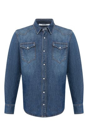 Мужская джинсовая рубашка 2 MEN JEANS синего цвета по цене 18400 руб., арт. KUSTER/Y2FMC | Фото 1 Мужская джинсовая рубашка 2 MEN JEANS синего цвета, арт. KUSTER/Y2FMC | Фото 1