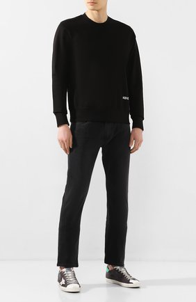 Мужской хлопковый свитшот KENZO черного цвета по цене 22400 руб., арт. FA55SW0804BC | Фото 2 Мужской хлопковый свитшот KENZO черного цвета, арт. FA55SW0804BC | Фото 2