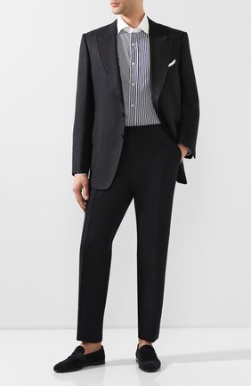 Мужская хлопковая сорочка RALPH LAUREN синего цвета по цене 55300 руб., арт. 790791903 | Фото 2 Мужская хлопковая сорочка RALPH LAUREN синего цвета, арт. 790791903 | Фото 2 (Длина (для топов): Стандартные; Рукава: Длинные; Материал внешний: Хлопок; Мужское Кросс-КТ: Сорочка-одежда; Случай: Повседневный; Принт: Полоска; Манжеты: На пуговицах; Воротник: Акула)