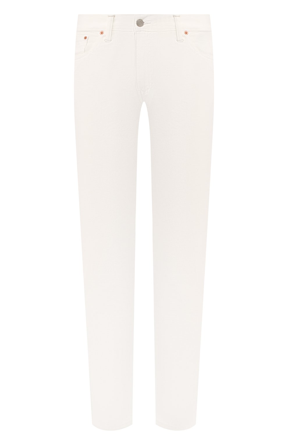 Мужские джинсы RRL белого цвета, арт. 782732171 | Фото 1 (Силуэт М (брюки): Прямые; Кросс-КТ: Деним; Длина (брюки, джинсы): Стандартные; Материал внешний: Хлопок, Деним)