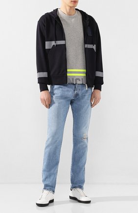 Мужская хлопковая толстовка MONCLER темно-синего цвета по цене 44000 руб., арт. F1-091-8G716-20-8098U | Фото 2 Мужская хлопковая толстовка MONCLER темно-синего цвета, арт. F1-091-8G716-20-8098U | Фото 2
