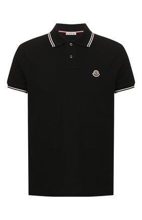 Мужское хлопковое поло MONCLER черного цвета по цене 13600 руб., арт. F1-091-8A706-00-84556 | Фото 1 Мужское хлопковое поло MONCLER черного цвета, арт. F1-091-8A706-00-84556 | Фото 1