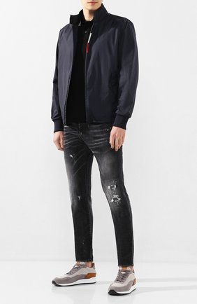 Мужское хлопковое поло MONCLER черного цвета по цене 13600 руб., арт. F1-091-8A706-00-84556 | Фото 2 Мужское хлопковое поло MONCLER черного цвета, арт. F1-091-8A706-00-84556 | Фото 2