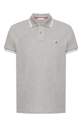 Мужское хлопковое поло MONCLER серого цвета по цене 13600 руб., арт. F1-091-8A706-00-84556 | Фото 1 Мужское хлопковое поло MONCLER серого цвета, арт. F1-091-8A706-00-84556 | Фото 1