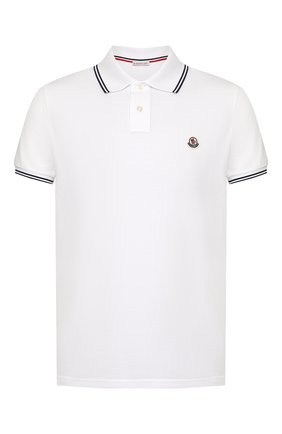 Мужское хлопковое поло MONCLER белого цвета по цене 13600 руб., арт. F1-091-8A706-00-84556 | Фото 1 Мужское хлопковое поло MONCLER белого цвета, арт. F1-091-8A706-00-84556 | Фото 1