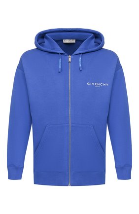 Мужская хлопковая толстовка GIVENCHY синего цвета по цене 73400 руб., арт. BMJ06N30AF | Фото 1 Мужская хлопковая толстовка GIVENCHY синего цвета, арт. BMJ06N30AF | Фото 1