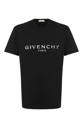 Мужская хлопковая футболка GIVENCHY черного цвета по цене 49950 руб., арт. BM70WV3002 | Фото 1 Мужская хлопковая футболка GIVENCHY черного цвета, арт. BM70WV3002 | Фото 1