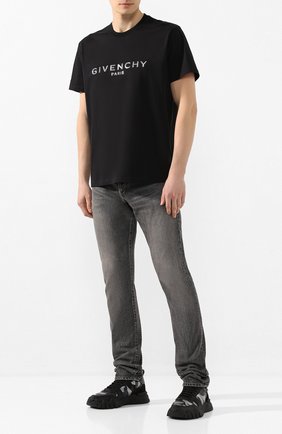 Мужская хлопковая футболка GIVENCHY черного цвета по цене 49950 руб., арт. BM70WV3002 | Фото 2 Мужская хлопковая футболка GIVENCHY черного цвета, арт. BM70WV3002 | Фото 2
