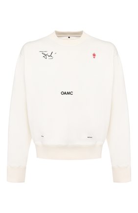 Мужской хлопковый свитшот OAMC белого цвета по цене 31150 руб., арт. 0AMQ704581 0Q247508A | Фото 1 Мужской хлопковый свитшот OAMC белого цвета, арт. 0AMQ704581 0Q247508A | Фото 1