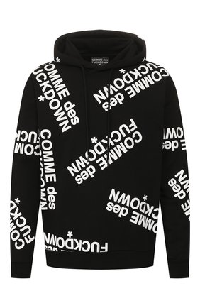 Мужской хлопковое худи COMME DES FUCKDOWN черного цвета по цене 8995 руб., арт. CDFU713P | Фото 1 Мужской хлопковое худи COMME DES FUCKDOWN черного цвета, арт. CDFU713P | Фото 1
