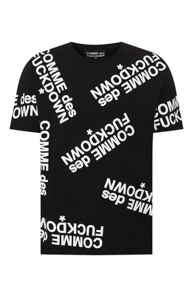 Мужская хлопковая футболка COMME DES FUCKDOWN черного цвета по цене 5510 руб., арт. CDFU714P | Фото 1 Мужская хлопковая футболка COMME DES FUCKDOWN черного цвета, арт. CDFU714P | Фото 1