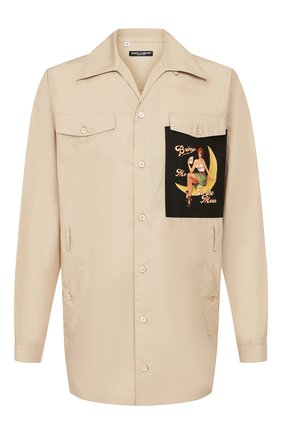 Мужская хлопковая рубашка DOLCE & GABBANA бежевого цвета по цене 61500 руб., арт. G5HN2T/FU5K9 | Фото 1 Мужская хлопковая рубашка DOLCE & GABBANA бежевого цвета, арт. G5HN2T/FU5K9 | Фото 1