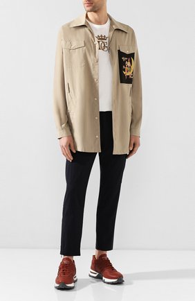 Мужская хлопковая рубашка DOLCE & GABBANA бежевого цвета по цене 61500 руб., арт. G5HN2T/FU5K9 | Фото 2 Мужская хлопковая рубашка DOLCE & GABBANA бежевого цвета, арт. G5HN2T/FU5K9 | Фото 2