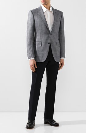 Мужской кожаные дерби SANTONI темно-синего цвета по цене 46700 руб., арт. MCC014272JC7PDPSU53 | Фото 2 Мужской кожаные дерби SANTONI темно-синего цвета, арт. MCC014272JC7PDPSU53 | Фото 2