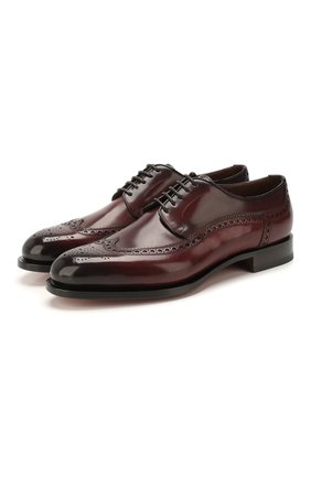 Мужской кожаные дерби SANTONI бордового цвета по цене 72750 руб., арт. MCC017026MC3HVVDB54 | Фото 1 Мужской кожаные дерби SANTONI бордового цвета, арт. MCC017026MC3HVVDB54 | Фото 1