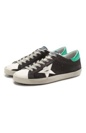 Мужские замшевые кеды superstar GOLDEN GOOSE DELUXE BRAND темно-серого цвета по цене 28800 руб., арт. G36MS590.T73 | Фото 1 Мужские замшевые кеды superstar GOLDEN GOOSE DELUXE BRAND темно-серого цвета, арт. G36MS590.T73 | Фото 1
