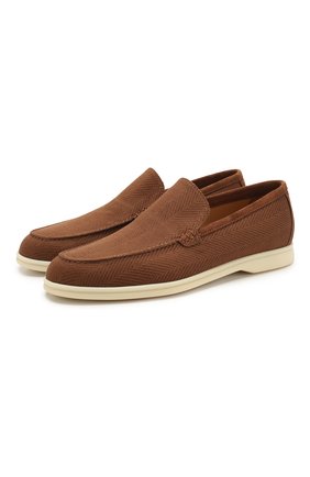 Мужские текстильные лоферы summer walk LORO PIANA коричневого цвета по цене 48850 руб., арт. FAL0818 | Фото 1 Мужские текстильные лоферы summer walk LORO PIANA коричневого цвета, арт. FAL0818 | Фото 1 (Мужское Кросс-КТ: Лоферы-обувь; Материал внутренний: Натуральная кожа; Материал внешний: Текстиль; Стили: Кэжуэл)
