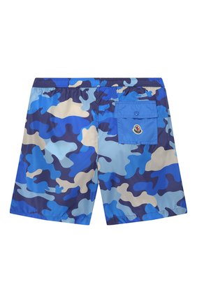 Детские плавки-шорты MONCLER синего цвета по цене 14650 руб., арт. F1-954-2C711-20-539UZ/12-14A | Фото 2 Детские плавки-шорты MONCLER синего цвета, арт. F1-954-2C711-20-539UZ/12-14A | Фото 2