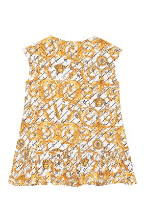 Женский хлопковое платье VERSACE золотого цвета по цене 12300 руб., арт. YA000144/A233329 | Фото 2 Женский хлопковое платье VERSACE золотого цвета, арт. YA000144/A233329 | Фото 2