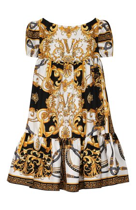 Детское шелковое платье VERSACE разноцветного цвета по цене 39950 руб., арт. YC000193/A233325/4A-6A | Фото 1 Детское шелковое платье VERSACE разноцветного цвета, арт. YC000193/A233325/4A-6A | Фото 1