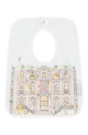 Детский хлопковый нагрудник ATELIER CHOUX белого цвета по цене 2745 руб., арт. LARGE BIB-M0NCEAU MANSI0N-G0LD SNAPS | Фото 2 Детский хлопковый нагрудник ATELIER CHOUX белого цвета, арт. LARGE BIB-M0NCEAU MANSI0N-G0LD SNAPS | Фото 2